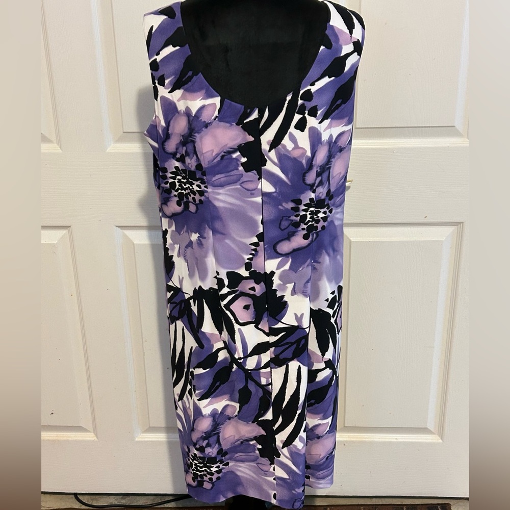 Dress Barn floral sleeveless dress size 14 - Picture 2 of 7